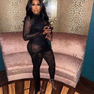 Elegant Black Lace Jumpsuit